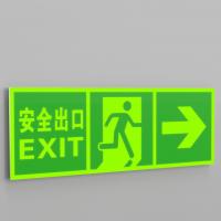 Quality Rectangle Subway Photoluminescent Signage Fire Evacuation Door Signs for sale