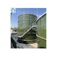 China Potable Glass Fused To Steel Tank With Vertical Ladder And Aluminum Deck Roof factory