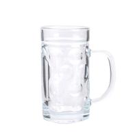 China 500ML Classic Glass Beer Mug With Handle Customized Acceptable factory