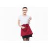 China Waterproof Anti - Stain Short Red Apron Cotton And Polyester Fabrics Fashion Wild factory