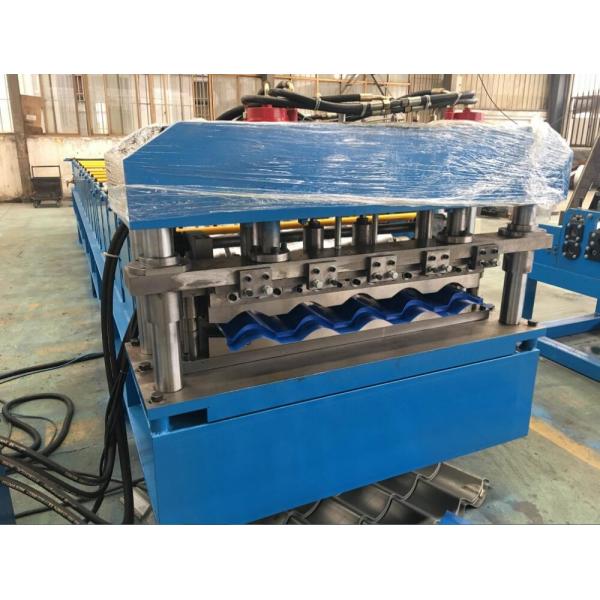Quality 5 - 8 m / min Fast Speed Color Steel Roof Tile Forming Machine One Complete Chain Drive for sale