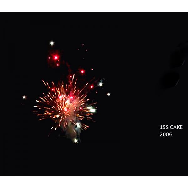 Quality 15 Shots 200g Cake Fireworks From Liuyang High Quality Chinese Pyrotechnic With Special Effects for sale