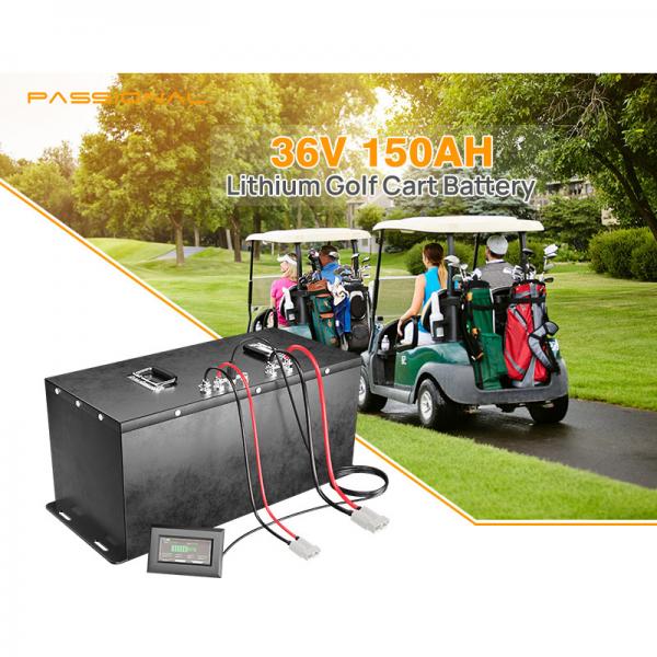 Quality Rechargeable Li Ion LifePo4 Golf Cart Battery Pack 36v 150ah With LED Screen for sale