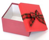 China Grey Cardboard Custom Paper Gift Box With Ribbon Bow , Gift Packing Box factory