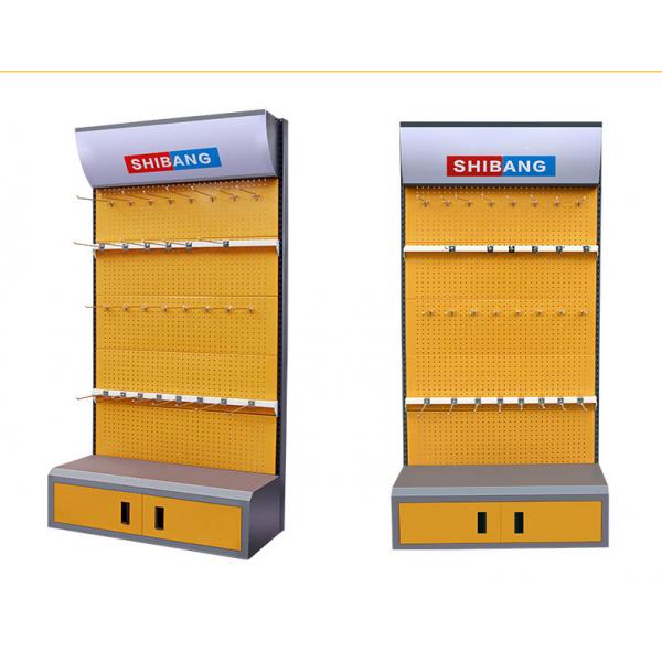 Quality Disassemble Supermarket Display Shelving Metal Tool Rack With Convenient Cabinet for sale