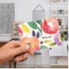 China 36 Bulk Custom Size Paper Greeting Card , Watercolor Flower Card With Envelopes factory