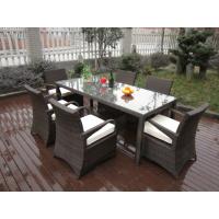 China Rattan Garden Dining Sets , Washable Resin Wicker Patio Furniture for sale