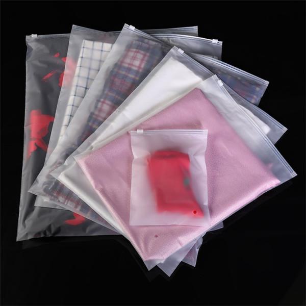 Quality Underwear Transparent Sock Storage Frosted Custom Plastic Bags Gravure Printing for sale