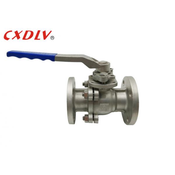 Quality Stainless Steel DIN RF Flanged Ball Valve 2pc With Handle Operation for sale