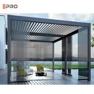 Quality Waterproof Outdoor Modern Aluminum Pergola Retractable Sun Louver Roof Insulated for sale