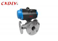 China Spring Return Single Acting Pneumatic Actuated 3 way Valve On Off Valve factory