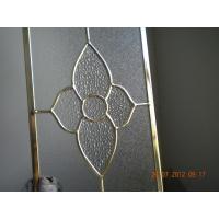 China Figured Glass Panels For Kitchen Cabinets , Beveled / Flat Edge Glass For Cabinets factory