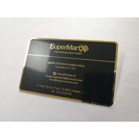 China Glossy Etching Stainless Steel 0.3mm Metal Business Cards for sale
