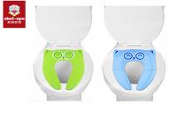 China Green Foldable Reusable Potty Training Seat Covers for Baby / Kids factory