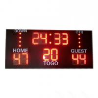 Quality 7 Segments and Super Brightness Electronic LED Football Scoreboard in Red Color for sale