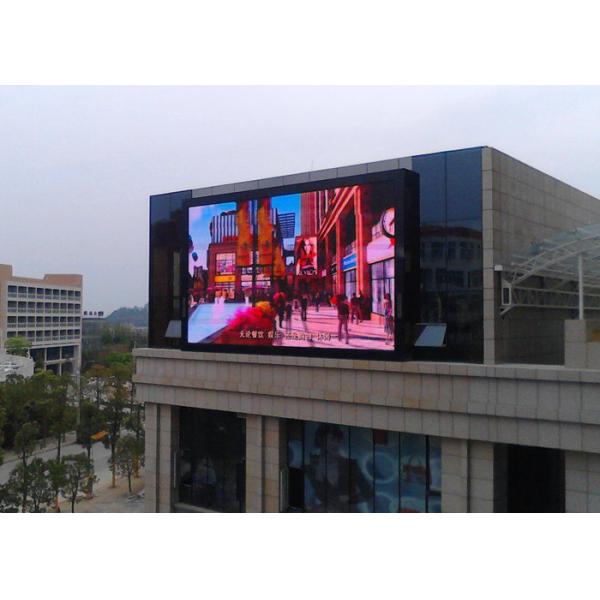 Quality Commercial Giant Led Screen Outdoor Advertising , Outdoor Digital Message Board 10mm Real Pixels for sale