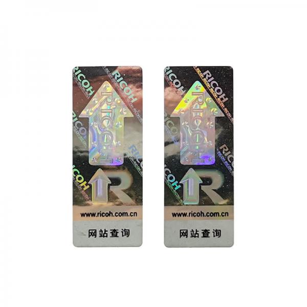Quality Printed Holographic Security Stickers Scratch Coating Hot Stamping Label CE for sale