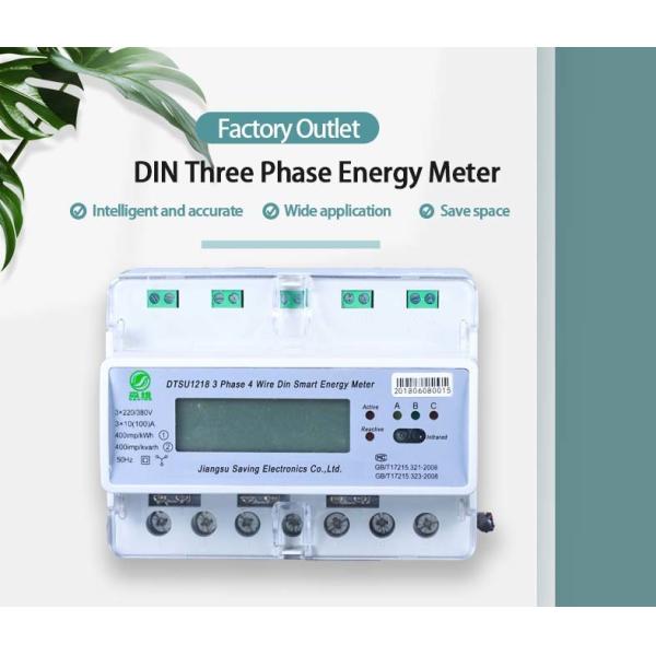 GPRS GSM Three Phase Prepaid Energy Meter Multi Tariff Meter 220V RS485 ...
