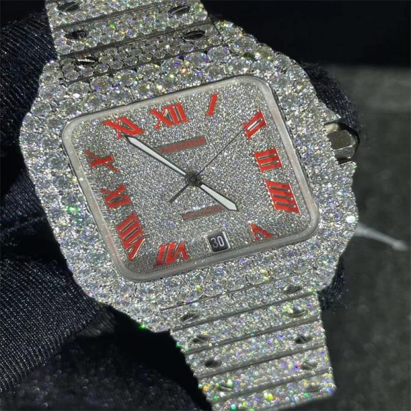Quality GRA Moissanite Iced Out Watch  Men VVS Hip Hop Diamond Watch In Europe for sale