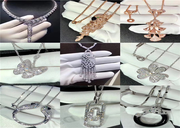 China luxury jewelry dubai Handmade Custom 18K Gold Jewelry , Glamorous Gold Diamond Jewellery factory