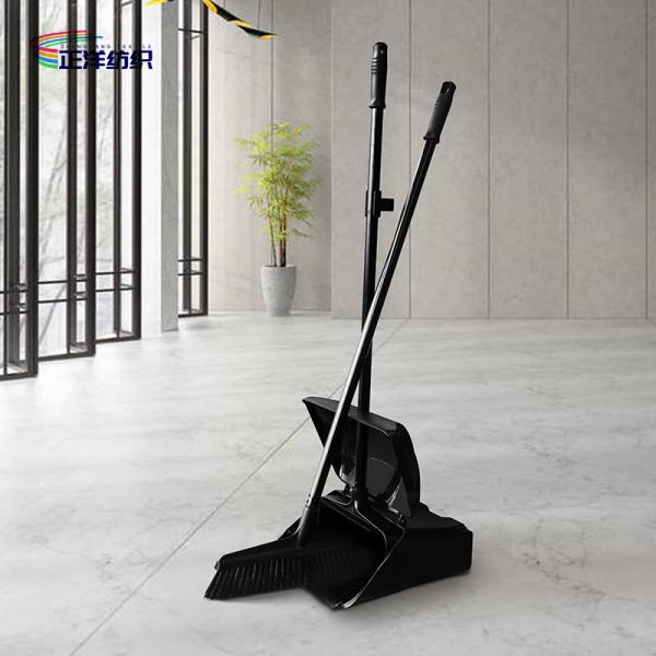 Quality Restaurant Office Hospital Foldable Windproof Rubber Long Handle Plastic Broom for sale