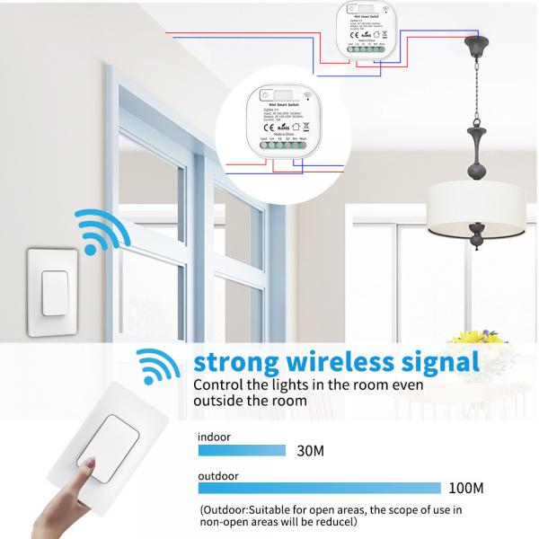 Quality Humidity ≤85% RH Wireless Remote Control Switch White 2A Homekit Physical Button for sale