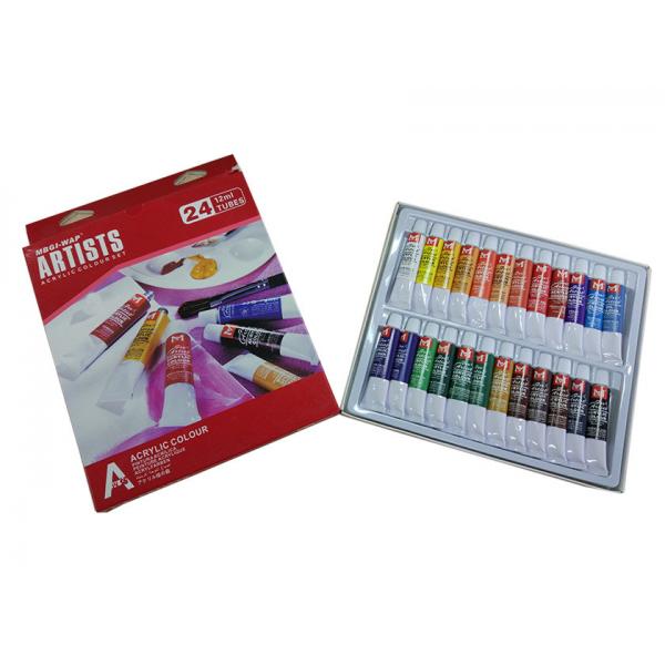 Quality Free Combination Color Art Painting Colours Acrylic Color Set 12 X 12ml / 24 X for sale