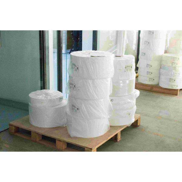 Quality Bright White PVC Matte Adhesive Paper , 100u Surface Thickness PVC Paper Roll for sale