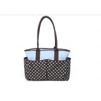 China Fashion designer baby diaper bags Black Yummy Mummy Changing Bags with Dots Printed factory