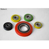 Quality Heavy Duty Small Polyurethane Roller Wheels With Aluminum Center Assemble Ball Bearing for sale