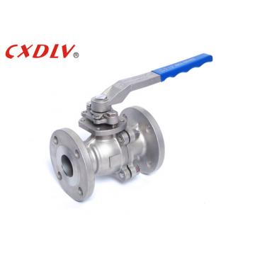 Quality Stainless Steel DIN RF Flanged Ball Valve 2pc With Handle Operation for sale