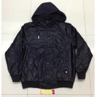 China L002 Men's black pu jacket coat stock factory