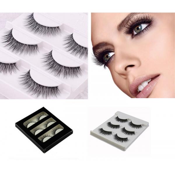 Quality Individual Eye Makeup Eyelashes Black Color Grade A Materials For Girls for sale