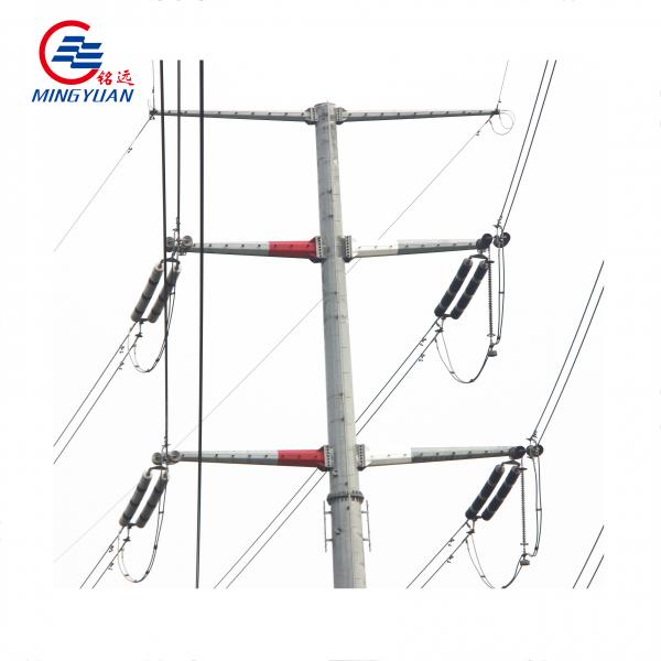 Quality Galvanized Tubular Telecom Monopole Metal Electrical Service Pole for sale