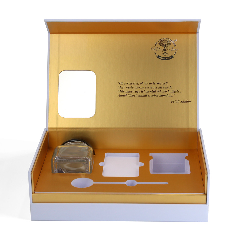 China Custom Size Luxury Fruit Jam Jar Gift Box With Window For 2 Jam Jars factory