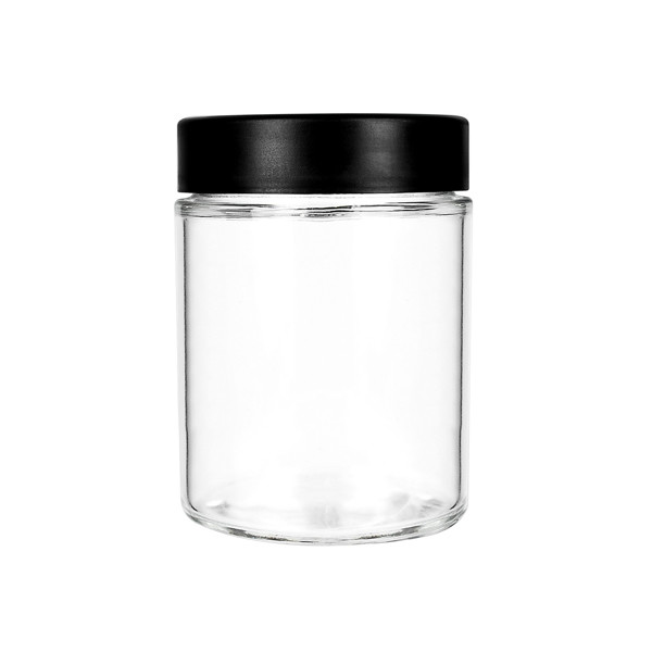 Quality 18oz Glass Child Resistant Jars With Wide Mouth Glass Candle Jar 18oz Smooth Flower Jar for sale