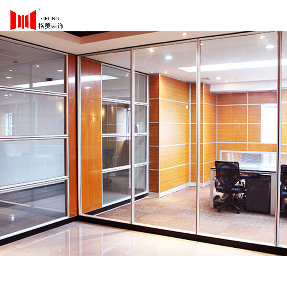 China ODM 80mm Office Partition Wall Systems 38-44db Acoustic Glass Partitions for sale