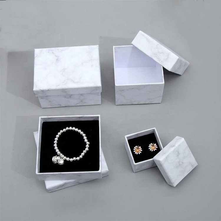 China Unique Modern Gift Luxury Jewelry Packaging Cardboard Material Marble Patterned factory
