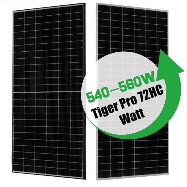 Quality 540W Jinko Photovoltaic Module 550W 545W Half Cut Cell Solar Panels Full Black for sale