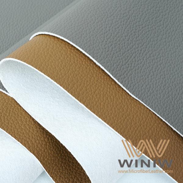 Quality 0.6mm - 2.0mm Thickness Litchi Faux Leather Fabric Leather For Sofa Upholstery for sale