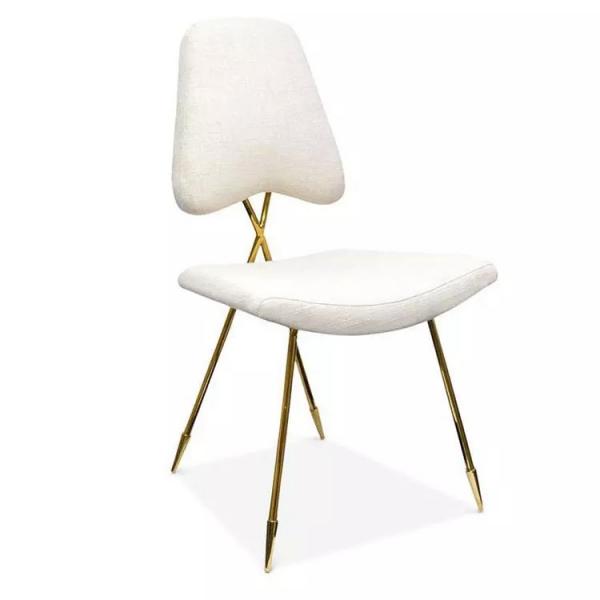 Quality Modern 80cm High Velvet Dining Room Chairs Soft Cushion Upholstered Side Chair for sale