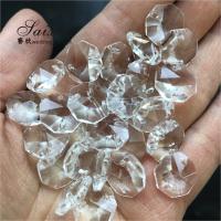 China AAA 14mm machine cut clear octagon shape hanging crystal decorations bead for chandelier lights accessories factory