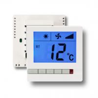 China 230V 3 Speed Digital Electric Room Thermostat For Fan Coil Units White Color for sale