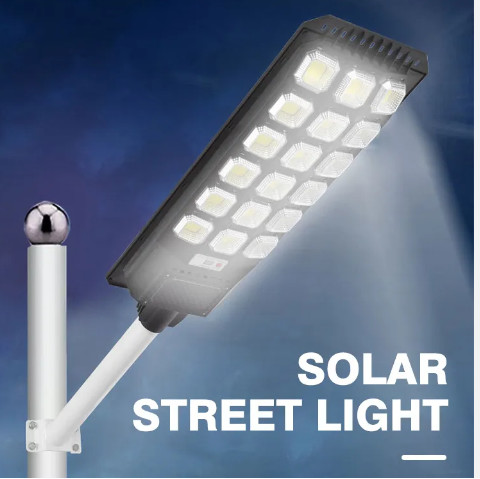 China ABS Plastic High Power Solar Street Light  Integrated Outdoor Ip67 All In One Led road lamp With Pole factory
