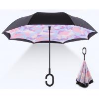 Quality 8mm Metal Shaft Polyester Reverse Inverted Umbrella for sale