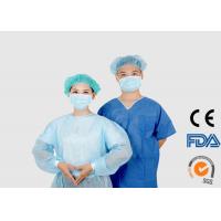 Quality Eco Friendly Medical Isolation Gowns , Unisex Blue Disposable Coveralls for sale