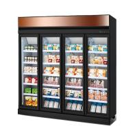 China Commercial Glass Doors Vertical Freezing Showcase Upright Freezer for sale