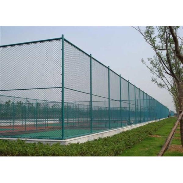 Quality ISO14001 PVC Coated Wire Mesh Diamond Chain Link Fence for sale