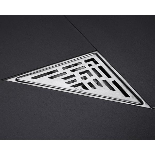 Quality Anti Odor Triangle Shower Floor Drain 304 Stainless Steel Material for sale
