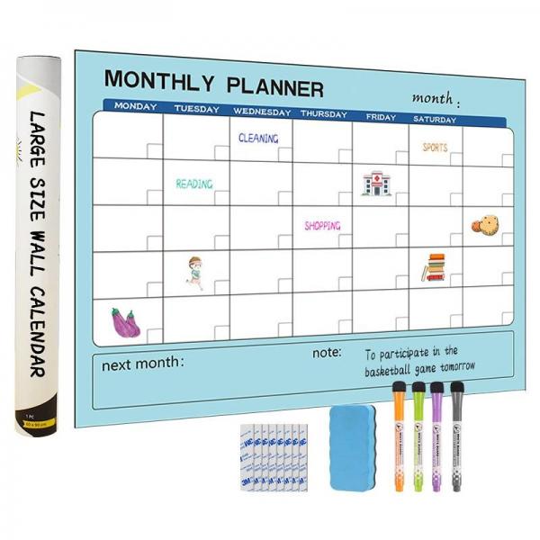 Quality ODM Laminated Dry Erase Posters Removable Wall Mounted Monthly Planner Large for sale